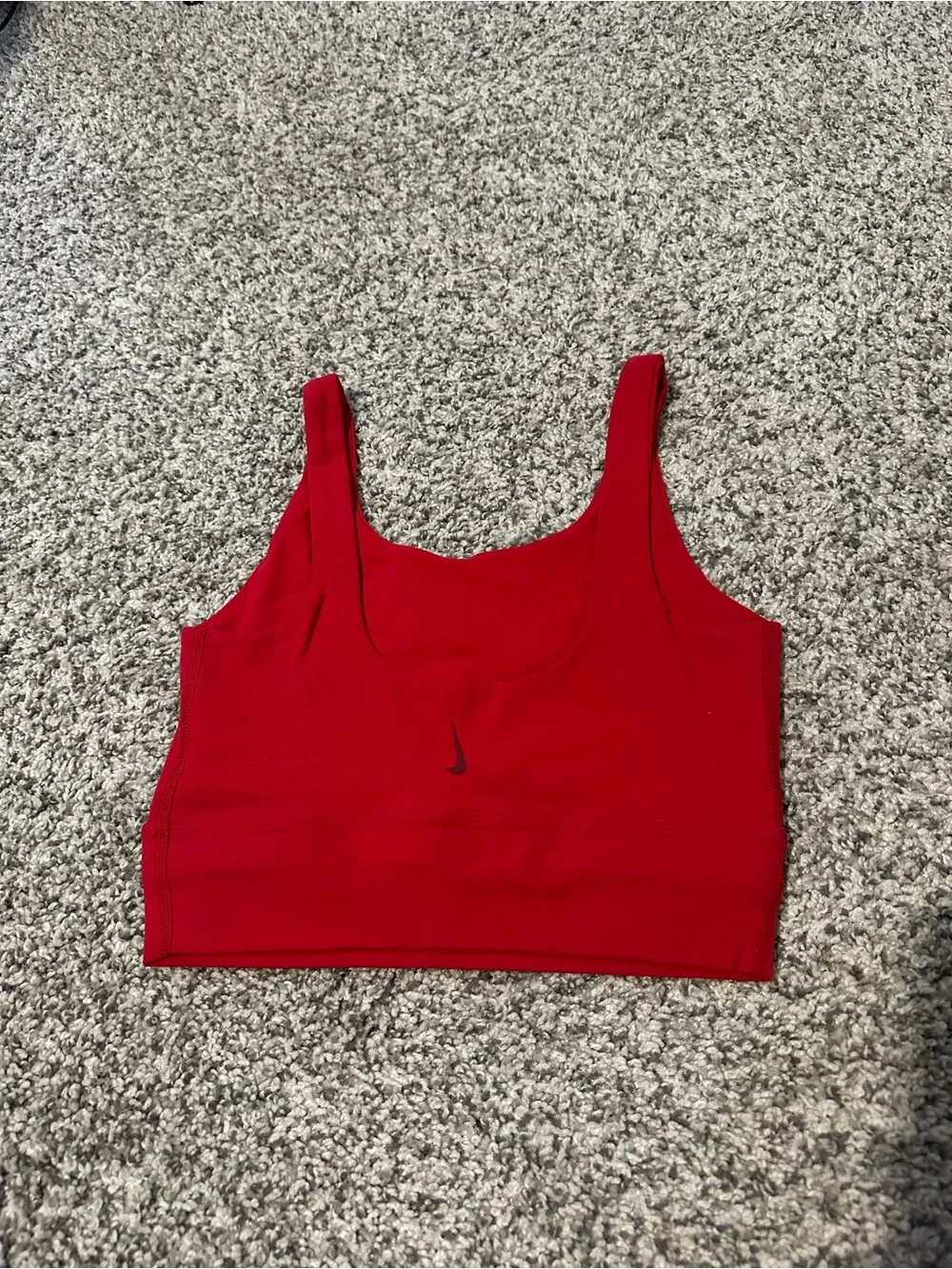 Nike Red Cropped Tank Top